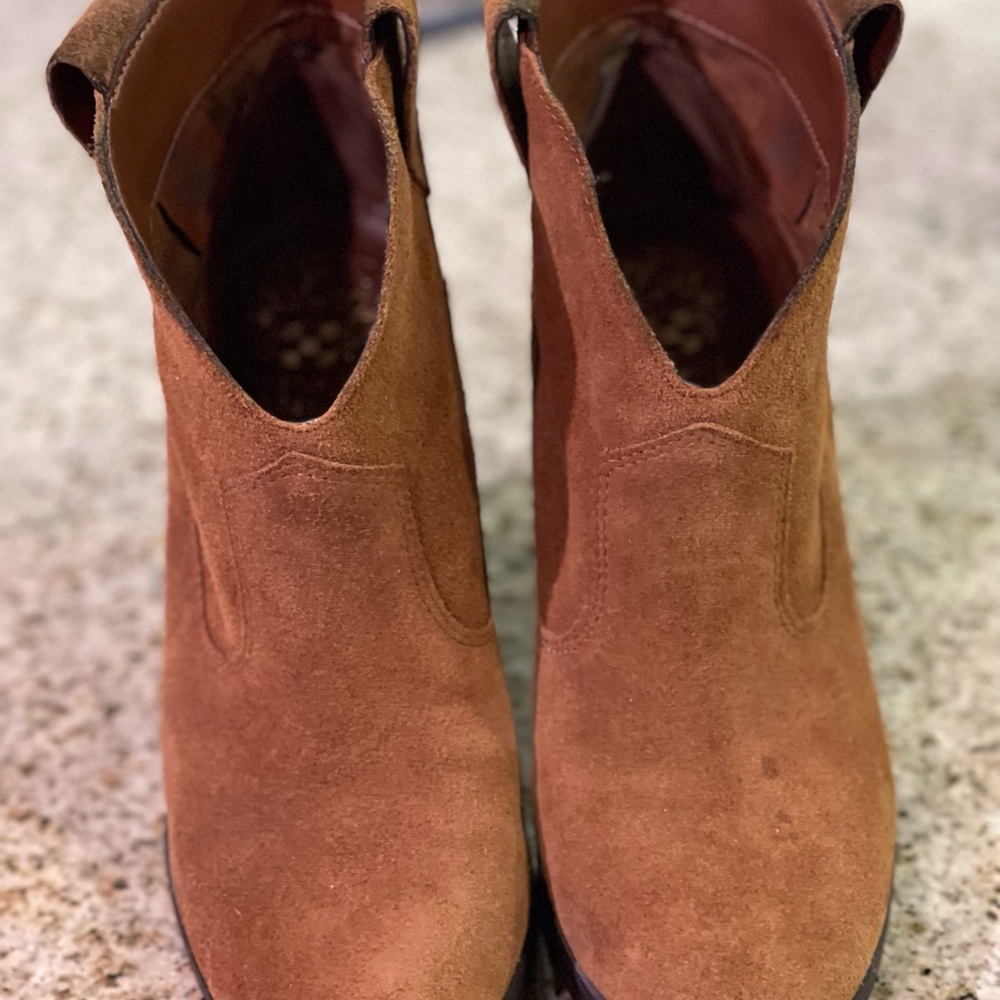 Vince Camuto Brown Suede Ankle Boots